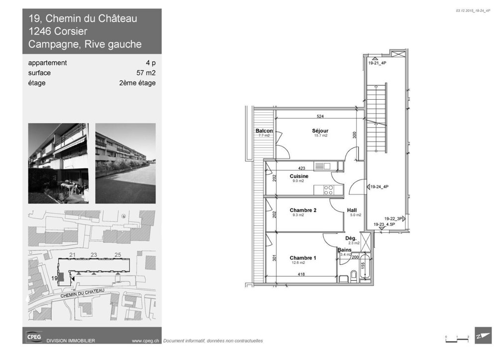Appartamento di 4 locali in affitto a Corsier GE - immagine 1/2
