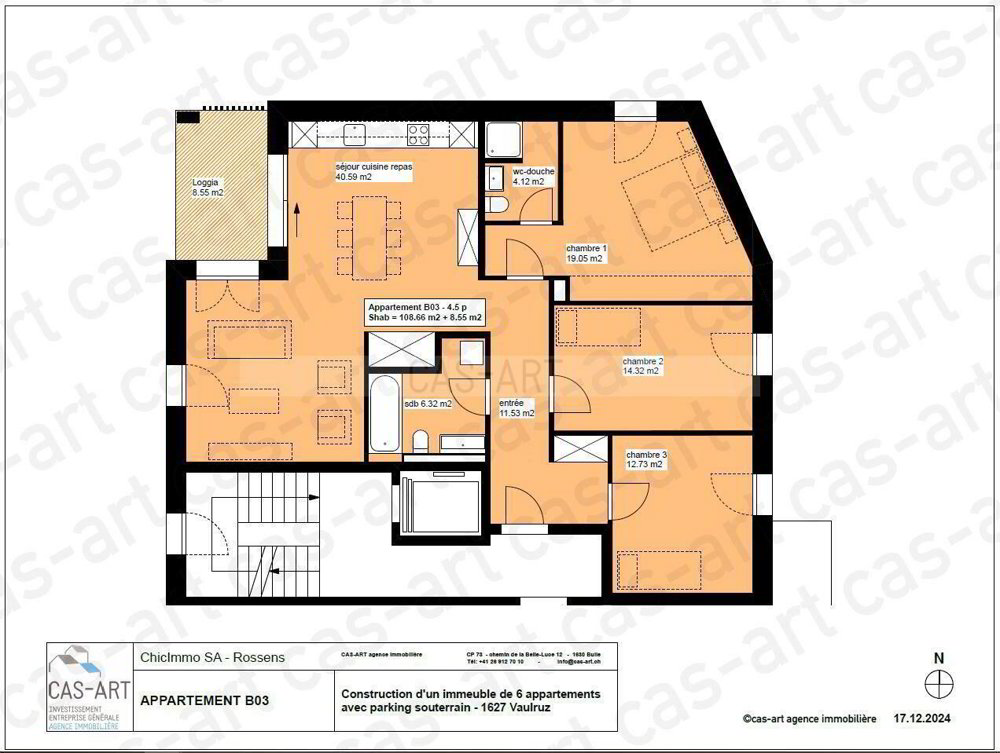 4.5 Zimmer Wohnung zum verkaufen in Vaulruz - Bild 1/7