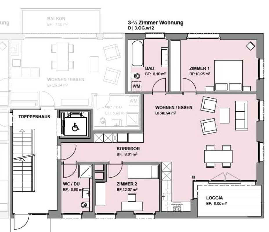 3 Zimmer Wohnung zu vermieten in St. Gallen - Bild 1/11