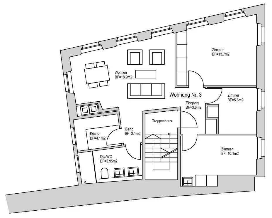 Appartamento di 4 locali in affitto a Weesen - immagine 1/7