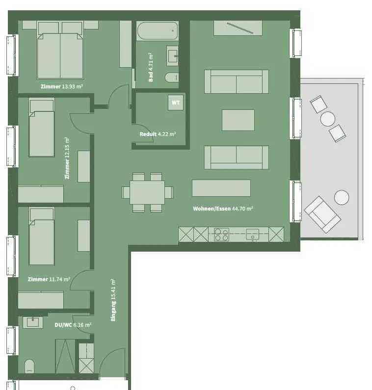 Appartement 4.5 pièces à louer à Trimbach - image 1/5