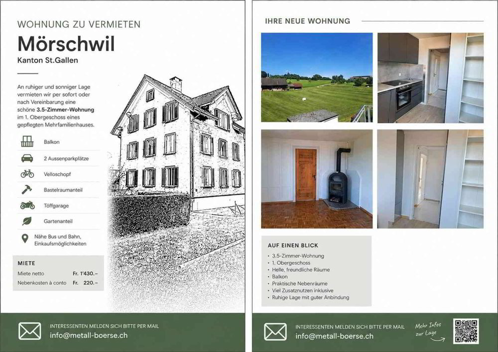 Appartamento di 3.5 locali in affitto a Mörschwil - immagine 1/13