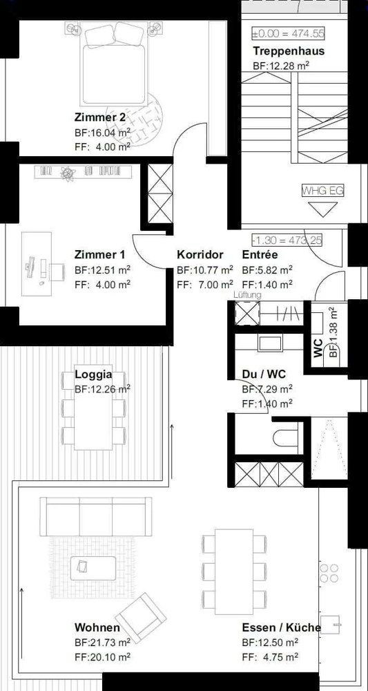 3.5 rooms Apartment for rent in Boswil - image 1/5