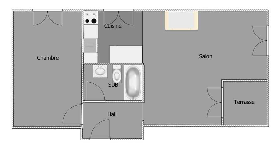 2 Zimmer Wohnung zu vermieten in Bevaix - Bild 1/8