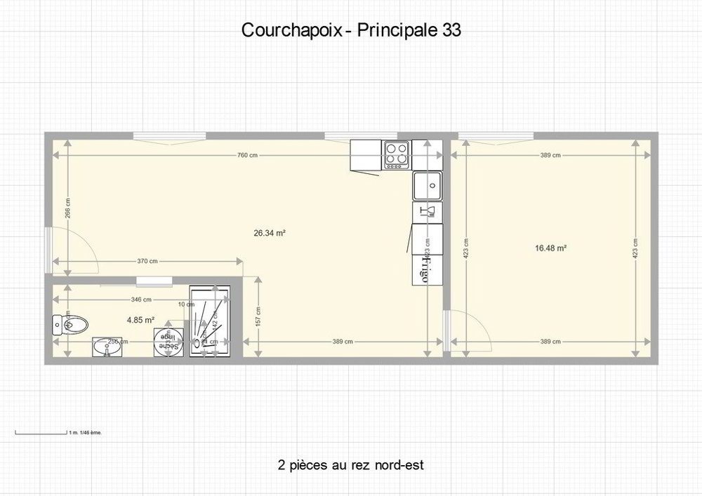 Appartamento di 2 locali in affitto a Courchapoix - immagine 1/8