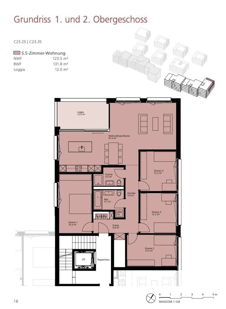5 Zimmer Wohnung zu vermieten in Ebikon - Bild 1/13
