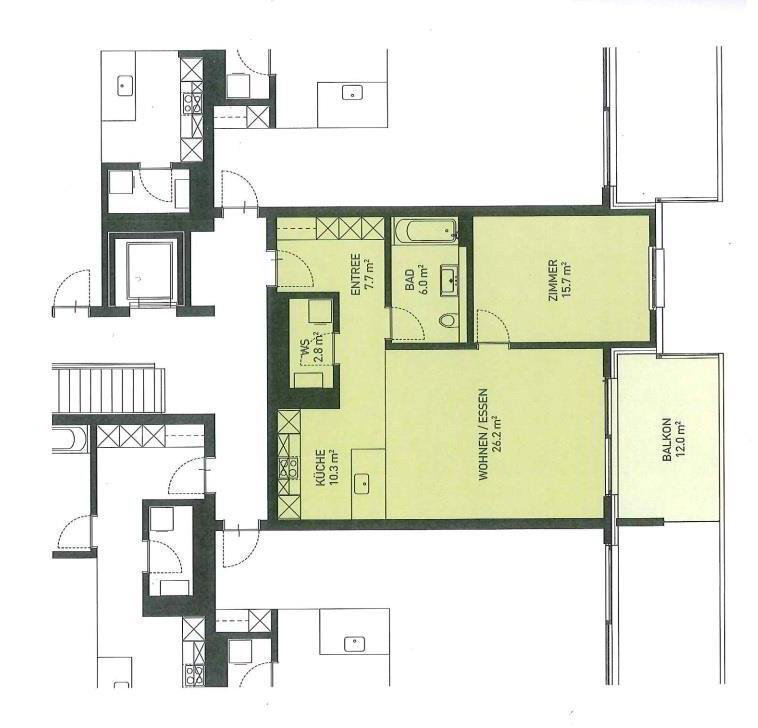 2.5 Zimmer Wohnung zu vermieten in Wittenbach - Bild 1/9