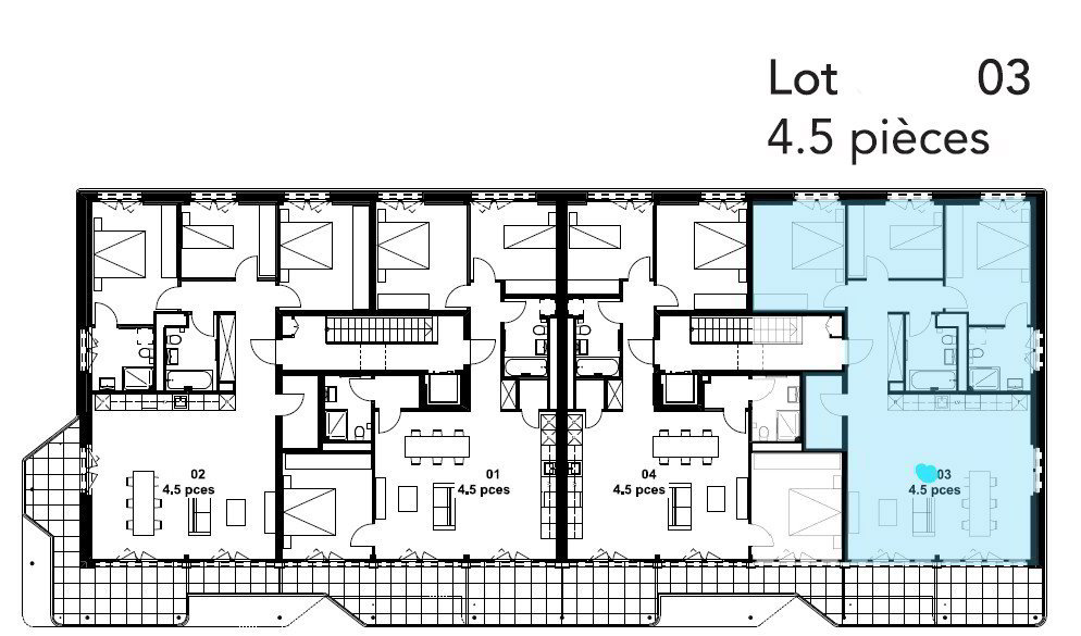 4 Zimmer Wohnung zu vermieten in Epalinges - Bild 1/13