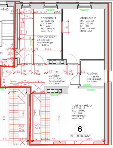 Appartement entièrement neuf de 3 pièces d'environ 77 m² avec balcon... - Ansicht 2