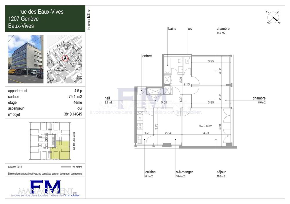 Appartement 4 pièces à louer à Genève - image 1/9