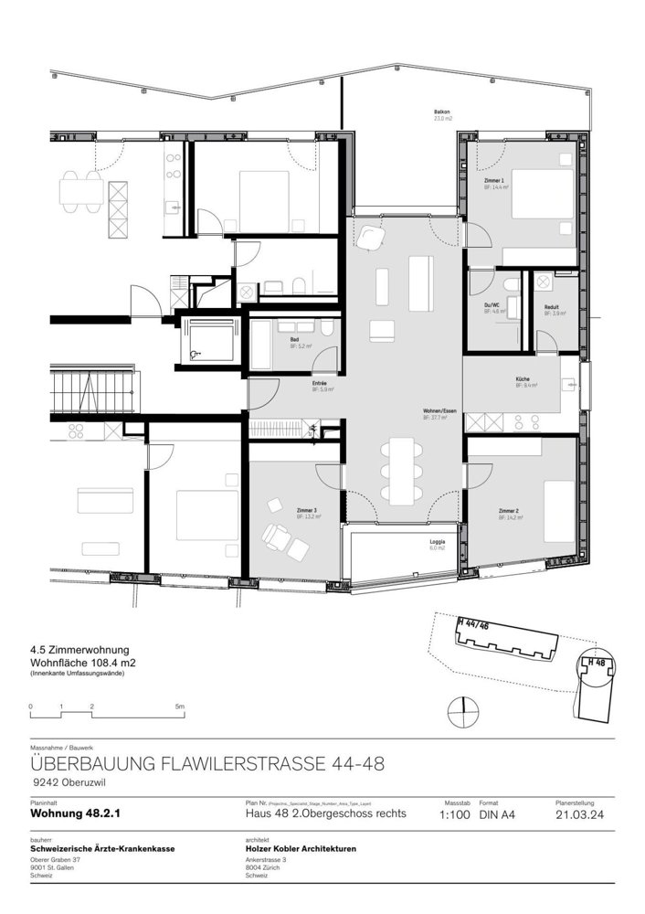 4.5 Zimmer Wohnung zu vermieten in Oberuzwil - Bild 1/10