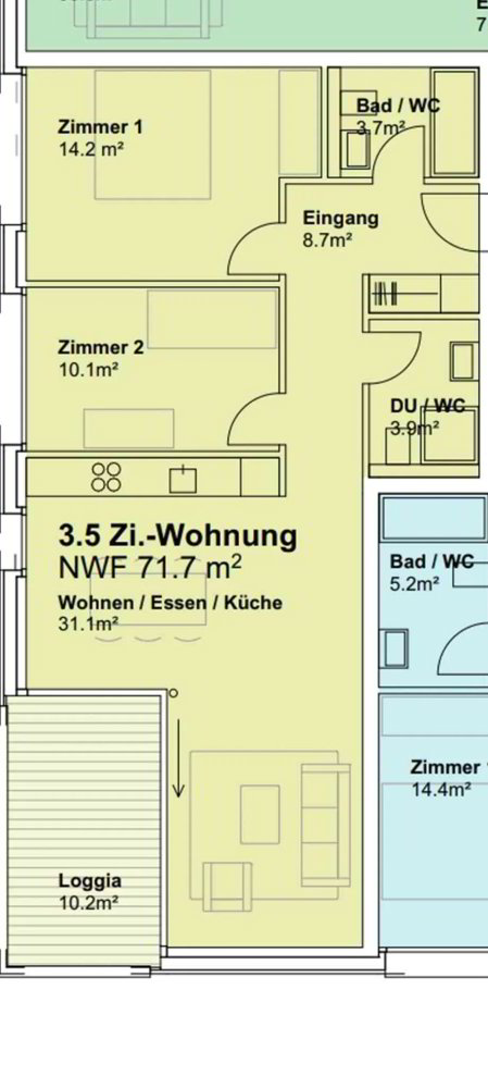 Appartamento di 3.5 locali in affitto a Huttwil - immagine 1/9