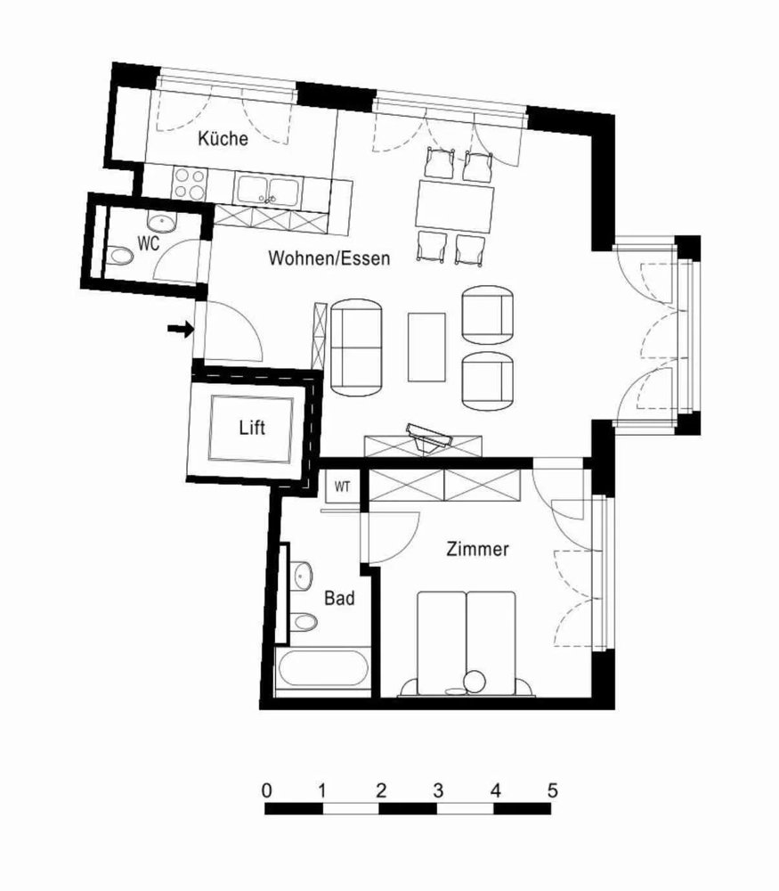 Appartement 2.5 pièces à louer à Zurich - image 1/10