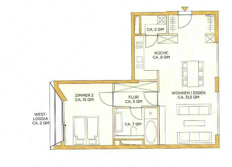 Appartement 2 pièces à louer à Zürich - image 1/5