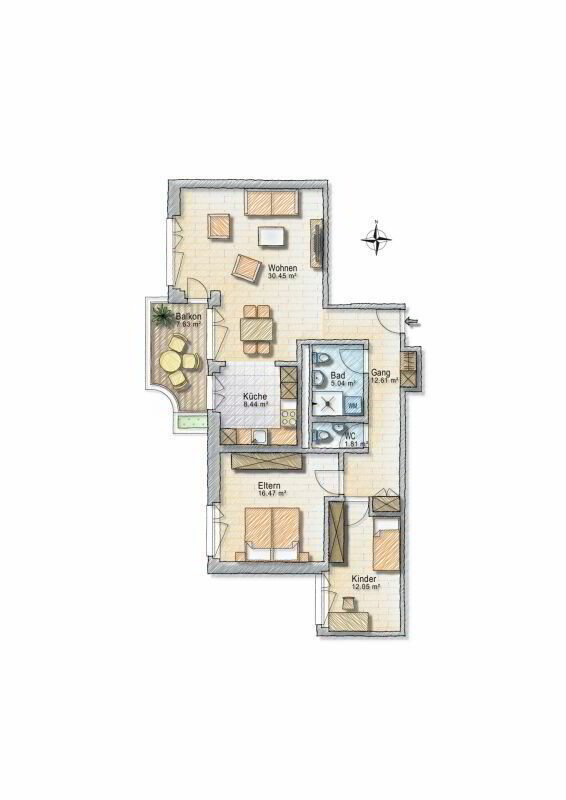 3 Zimmer Wohnung zu vermieten in Rorschacherberg - Bild 1/9