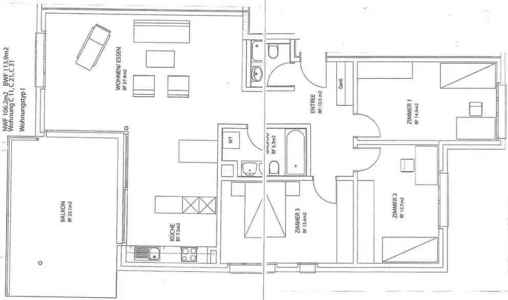 4.5 rooms Apartment for rent in Wettingen - image 1/11