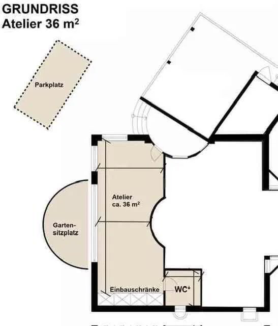 1 Zimmer Büro zu vermieten in Adligenswil - Bild 1/6