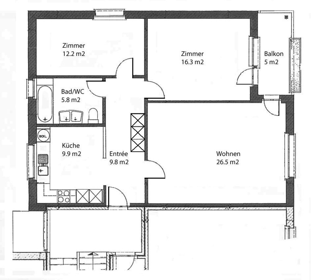 3 rooms Apartment for rent in Bubikon - image 1/14