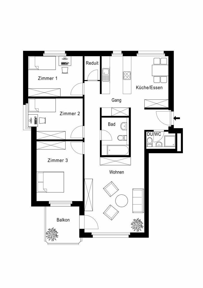 4.5 Zimmer Wohnung zu vermieten in Schaffhausen - Bild 1/9