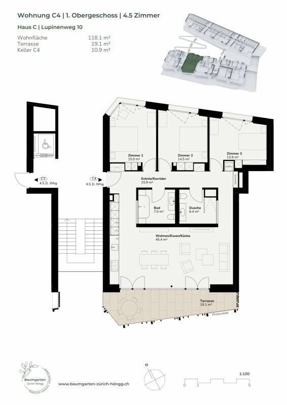 Wohnung – Zürich, Gewerbeschule, Industriequartier - Ansicht 2