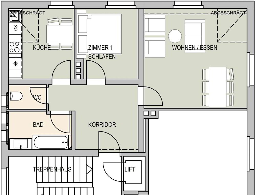 Appartement 2.5 pièces à louer à Zürich - image 1/7