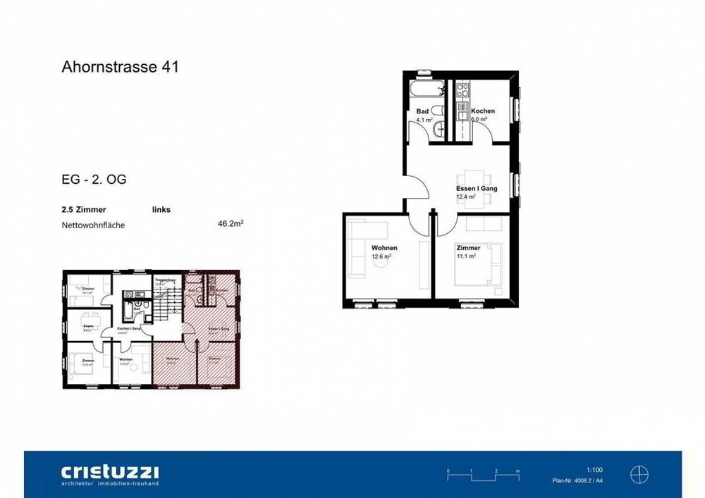 2.5 Zimmer Wohnung zu vermieten in St. Gallen - Bild 1/7