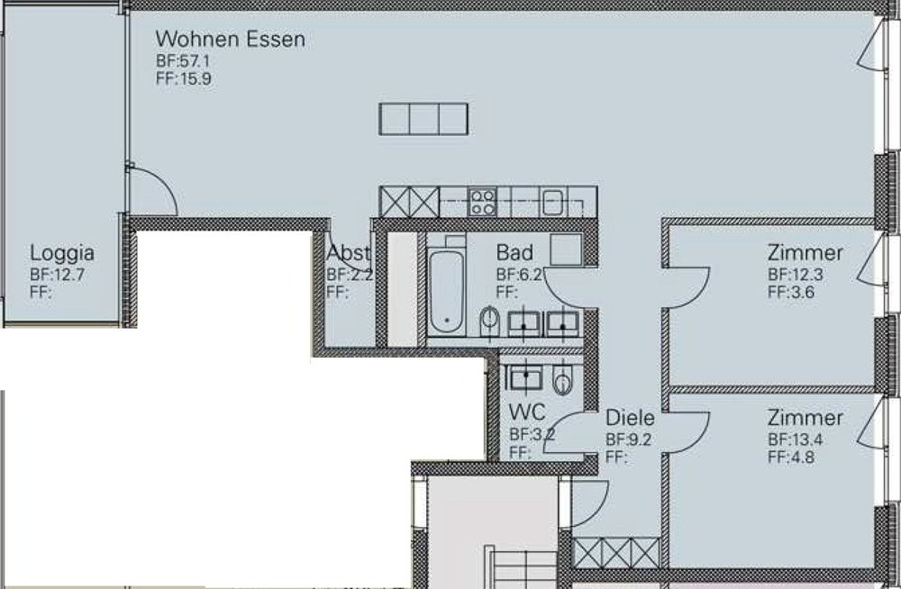 3 rooms Apartment for rent in Schlieren - image 1/12