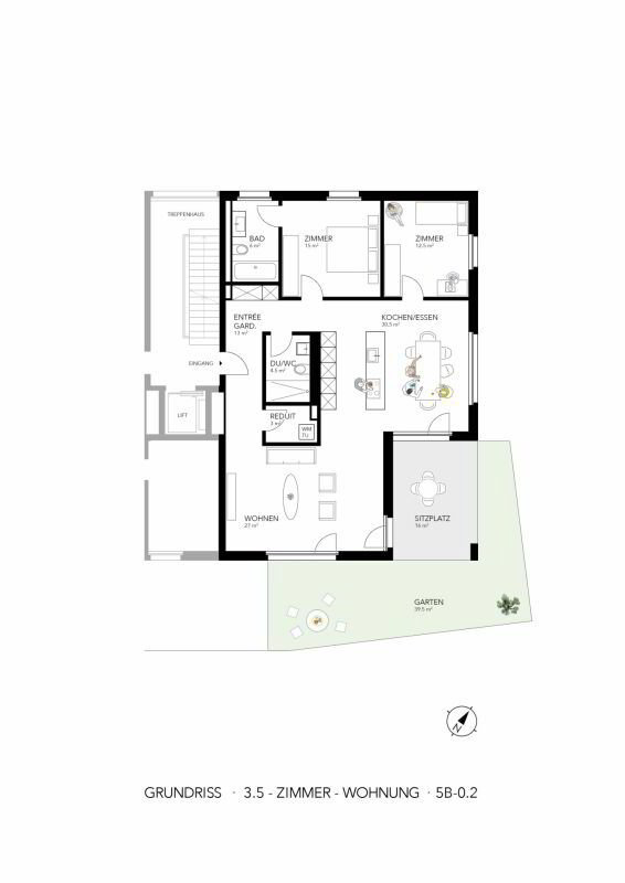 Appartamento di 3 locali in affitto a Merlischachen - immagine 1/7