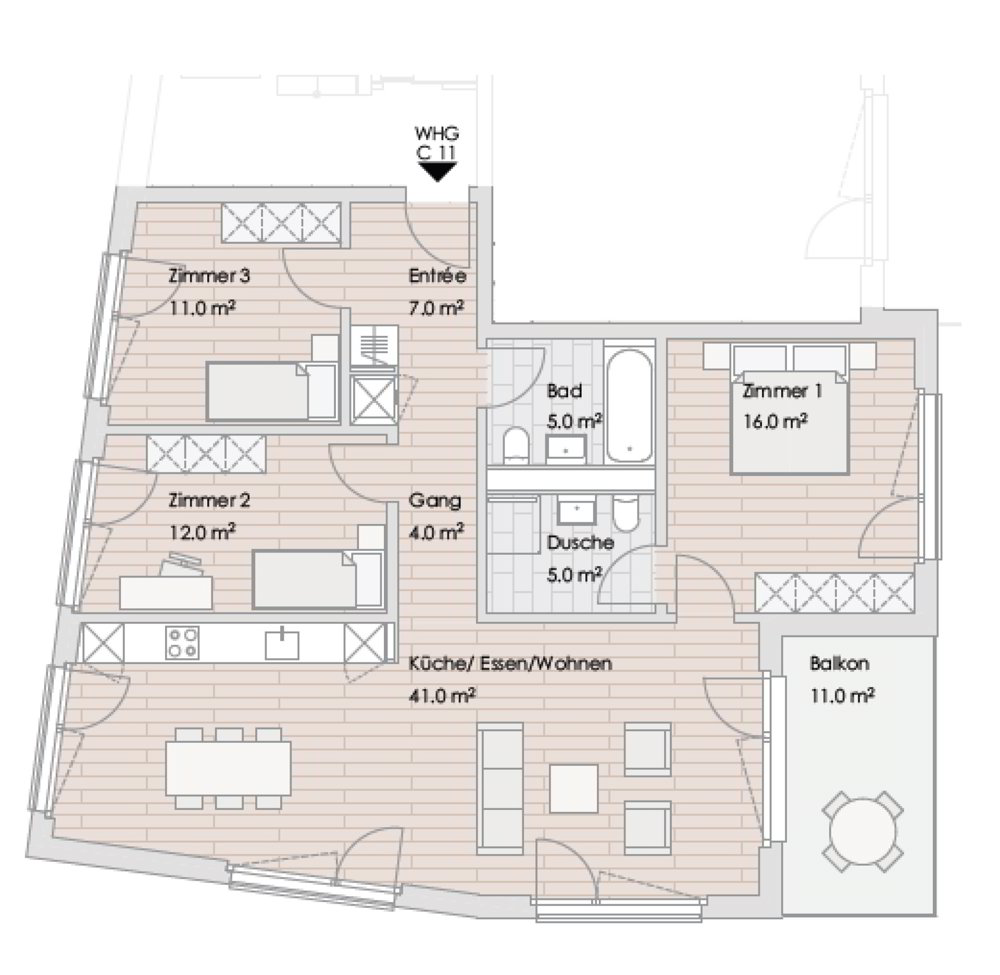 4.5 rooms Apartment for rent in Orpund - image 1/9