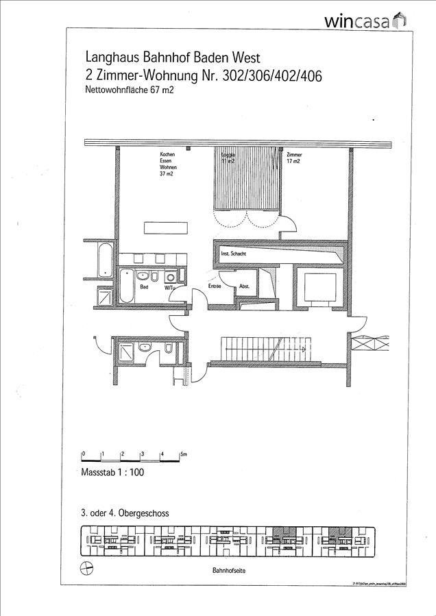 2 Zimmer Wohnung zu vermieten in Baden - Bild 1/4