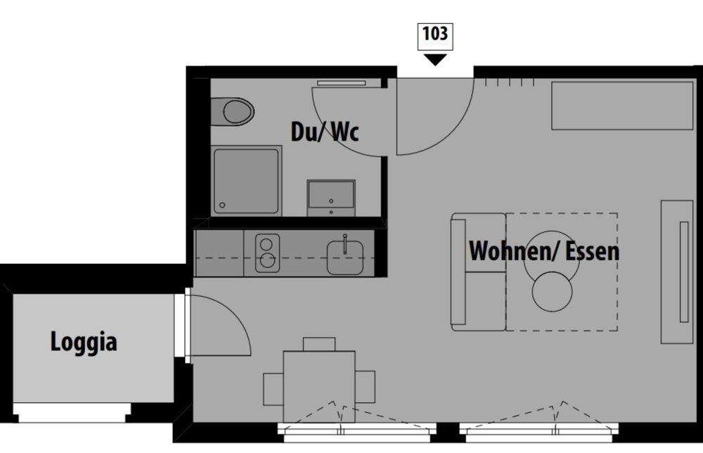 1 Zimmer Wohnung zu vermieten in St. Gallen - Bild 1/7