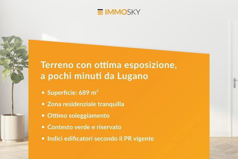 Terreno con ottima esposizione a pochi minuti da Lugano