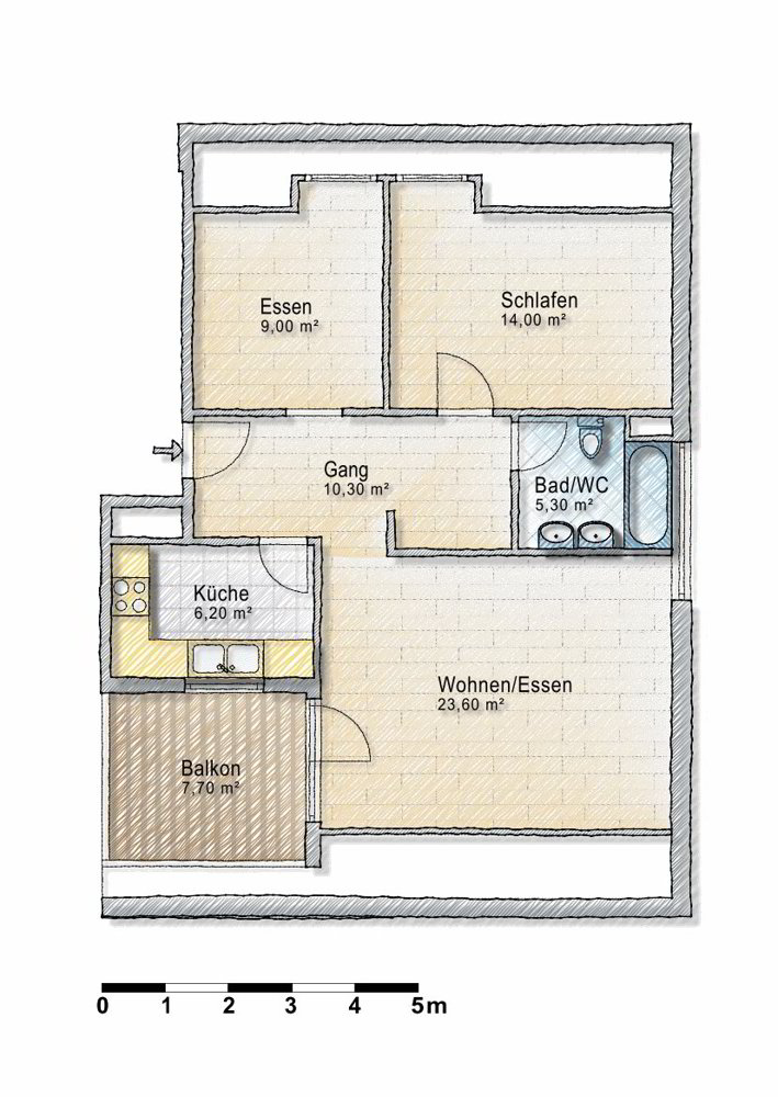 3 Zimmer Wohnung zu vermieten in St. Gallen - Bild 1/8