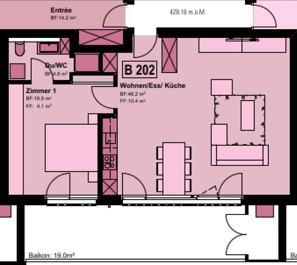 2.5 Zimmer Wohnung zu vermieten in Tägerwilen - Bild 1/8