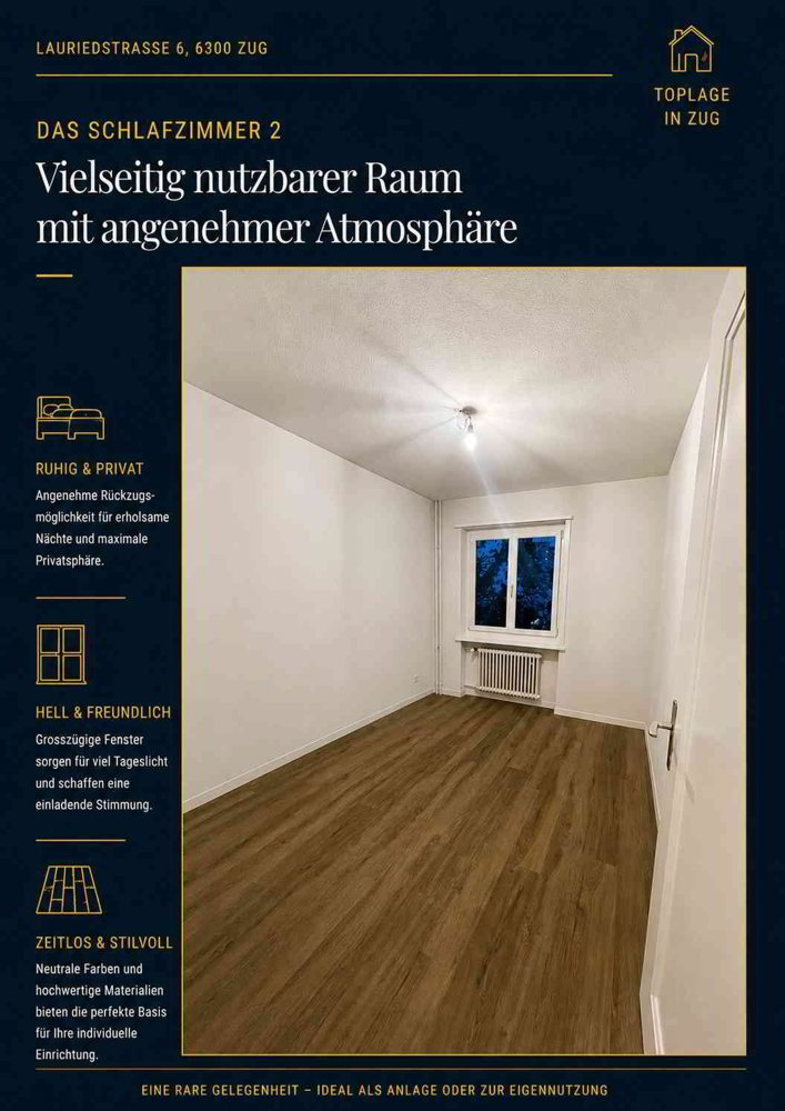 3.5 Zimmer Wohnung zum verkaufen in Zug - Bild 1/11