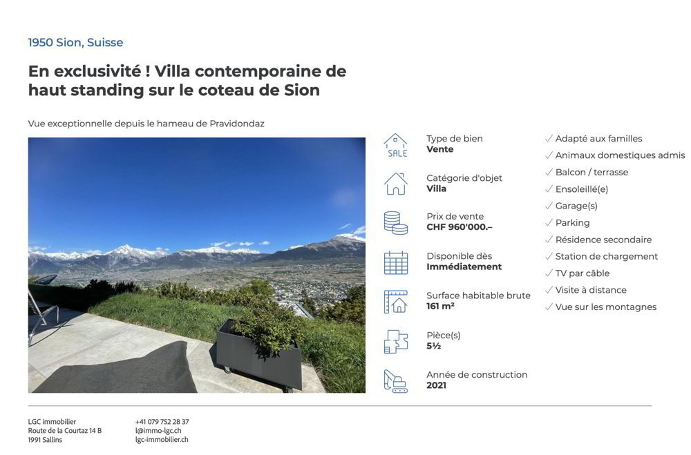 5 rooms House to buy in Sion - image 1/1