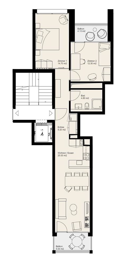 3.5 Zimmer Wohnung zu vermieten in Horgen - Bild 1/4