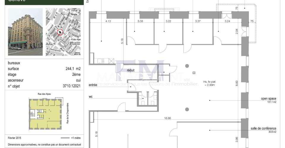 Rue des Alpes ? Bureaux d'env. 244 m² au 2ème étage - Ansicht 2