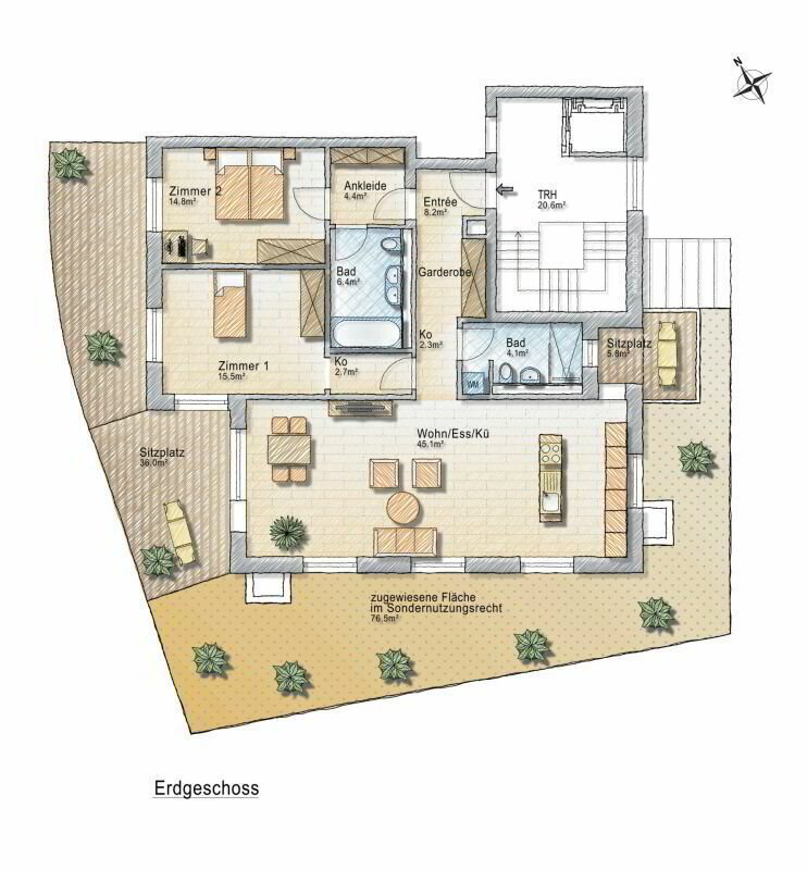 3 Zimmer Wohnung zum verkaufen in Langrickenbach - Bild 1/7