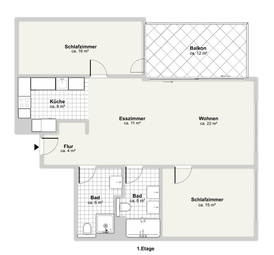 3.5 Zimmer Wohnung zu vermieten in Allschwil - Bild 1/11