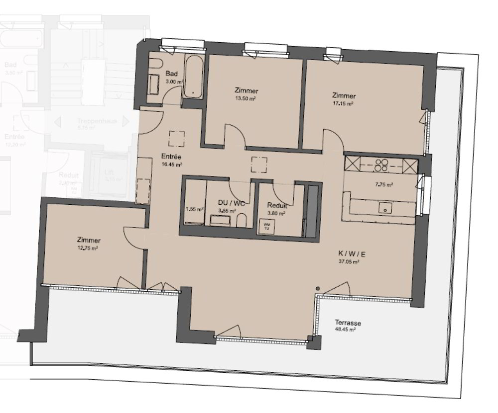 4.5 rooms Apartment for rent in Jona - image 1/21