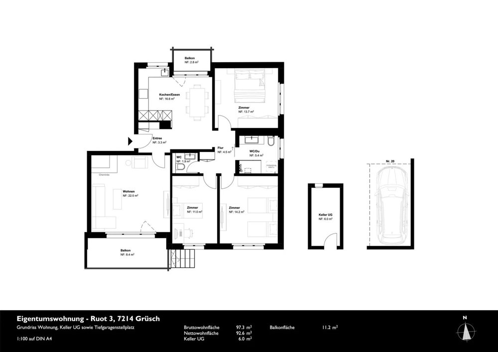 Appartement 4.5 pièces à acheter à Grüsch - image 1/11