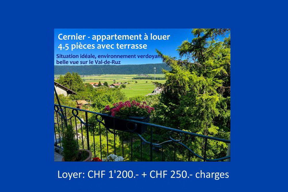 Appartement 4 pièces à louer à Cernier - image 1/1