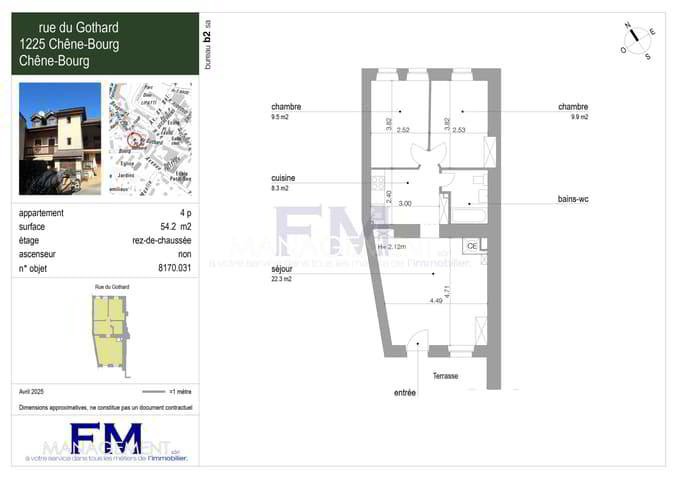 Appartamento di 4 locali in affitto a Chêne-Bourg - immagine 1/2