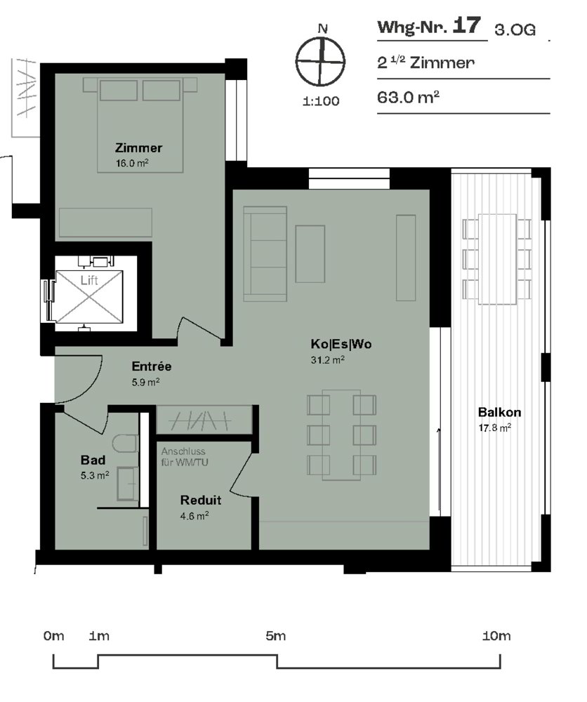 2.5 rooms Apartment to buy in Sciaffusa - image 1/12