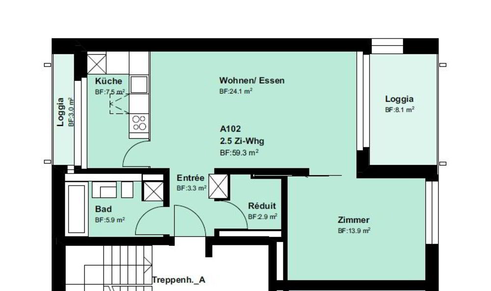 2 Zimmer Wohnung zu vermieten in Zürich - Bild 1/4
