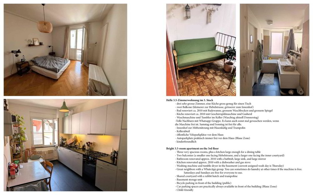 Appartamento di 3.5 locali in affitto a Basilea - immagine 1/2