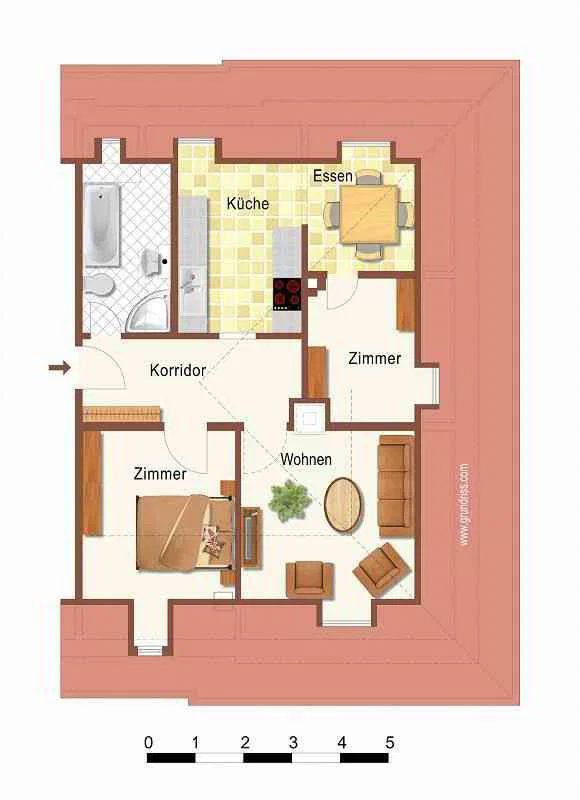 3.5 Zimmer Wohnung zu vermieten in St. Gallen - Bild 1/6