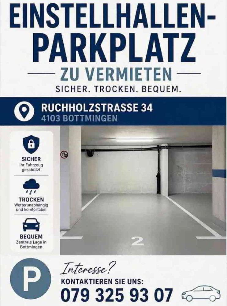 null rooms Car park, garage for rent in Bottmingen - image 1/1