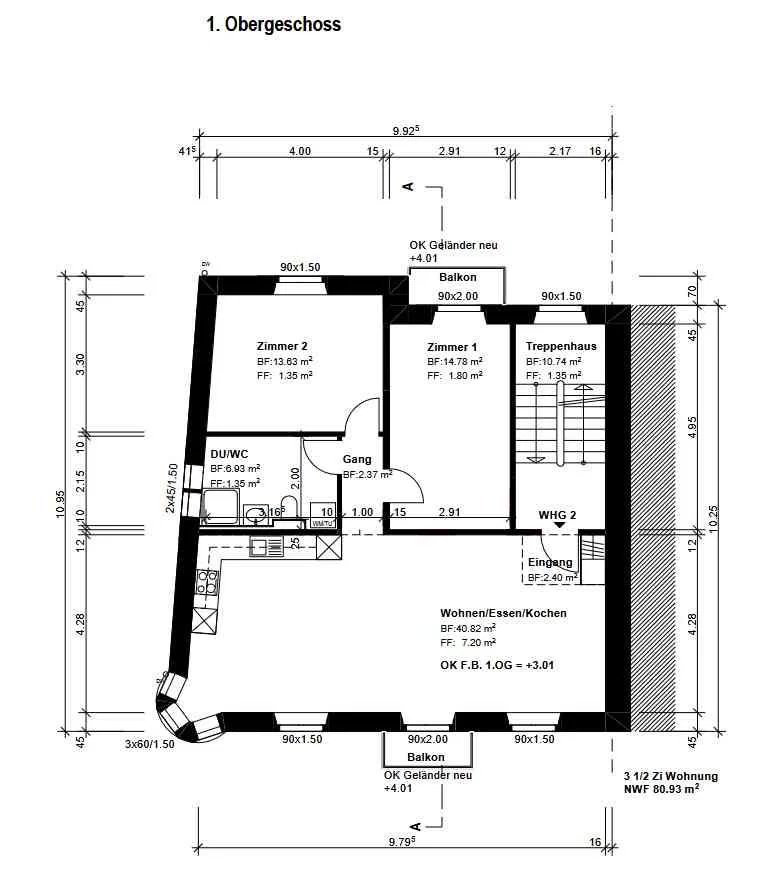 3.5 Zimmer Wohnung zu vermieten in Olten - Bild 1/10
